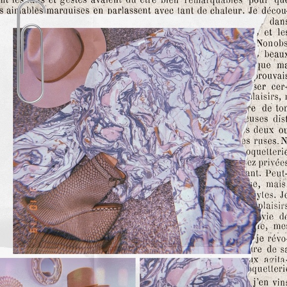 Marble Tie Crop Top - Picture 2 of 2